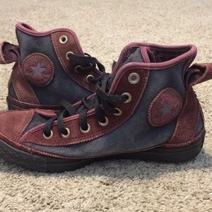 Purple and navy vintage Converse